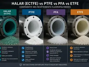 Comparatif Halar ECTFE vs PTFE vs PFA vs ETFE – revêtements fluoropolymères industriels