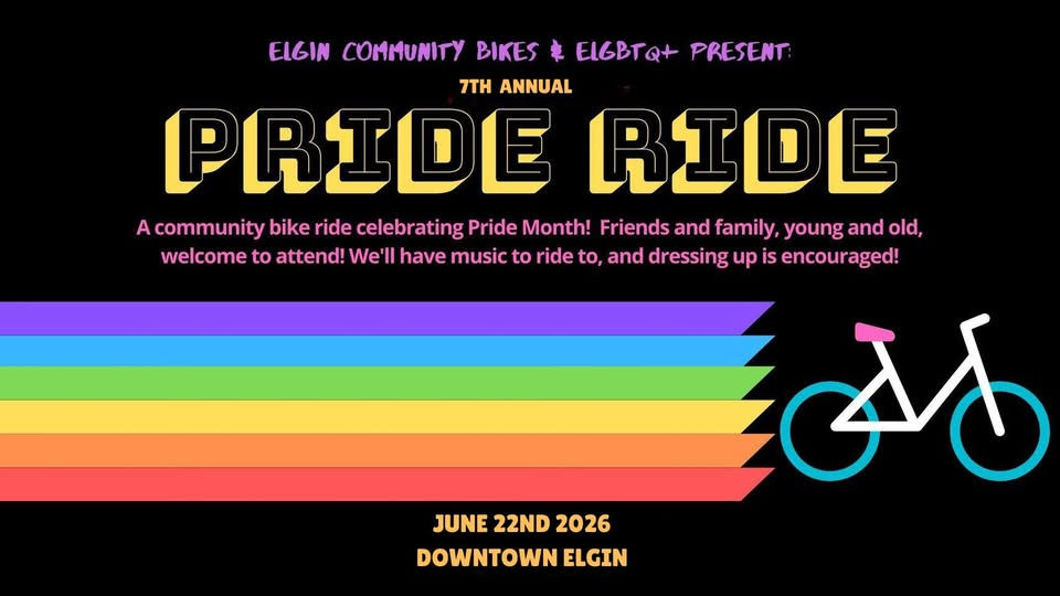 Pride Ride with Elgin Community Bikes