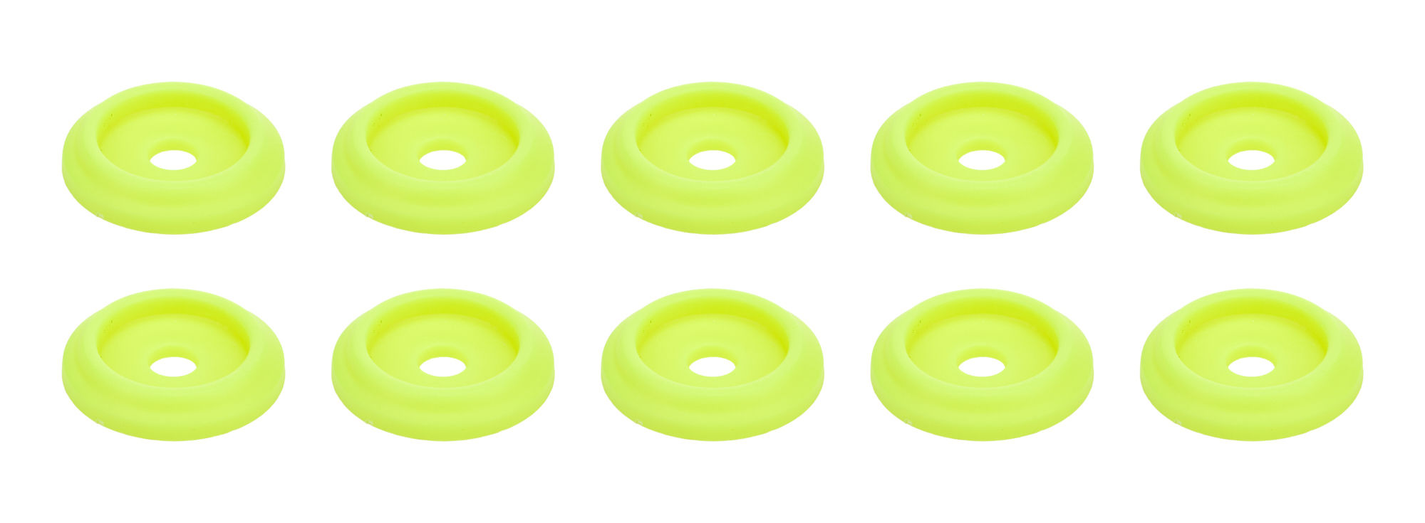 Body Bolt Washer Plastic Fluorescent Yellow 10pk