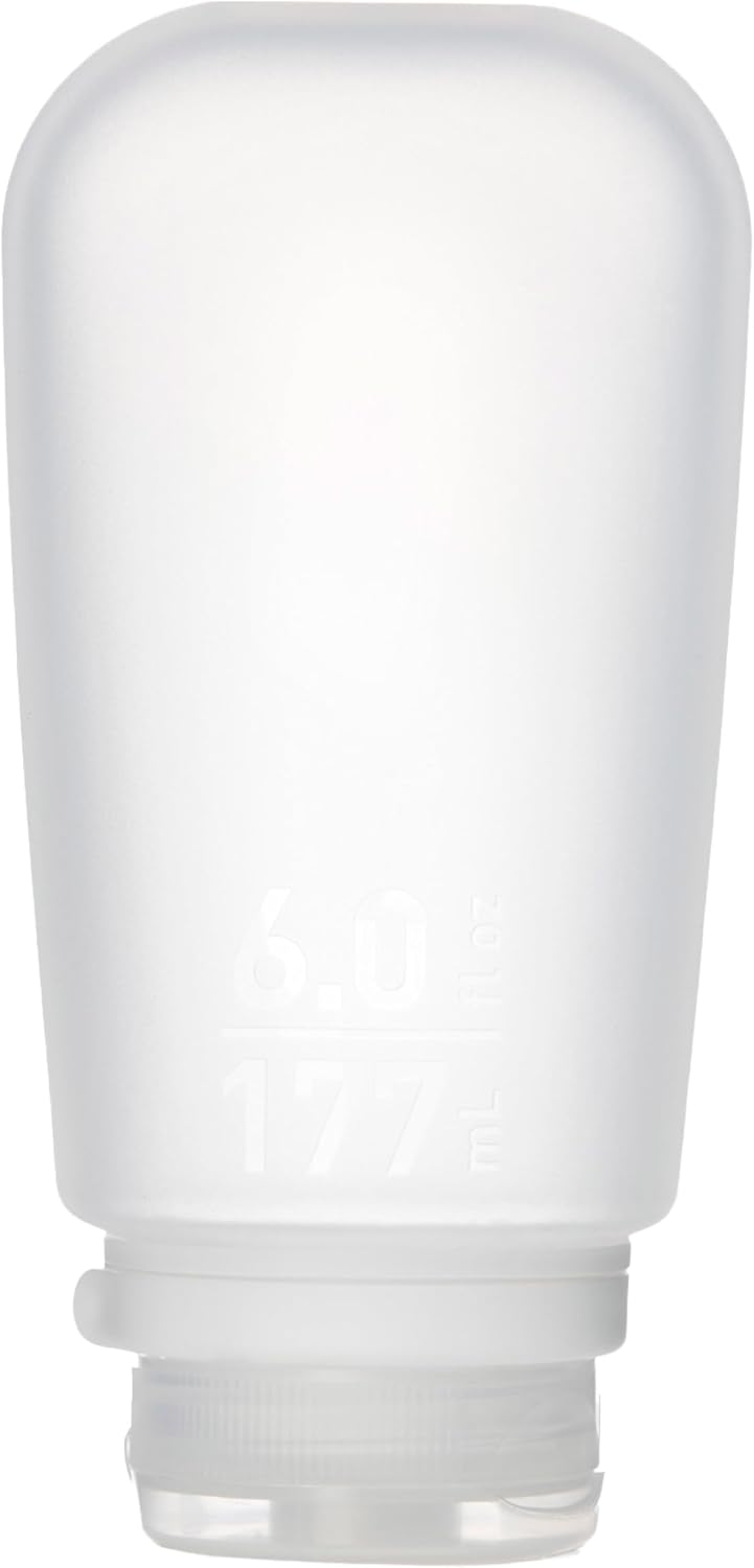 humangear GoToob+ (XL) | Refillable Silicone Travel Bottle | Locking Lid | Food-Safe Material | Clear, XL (6 fl.oz.; 177ml)