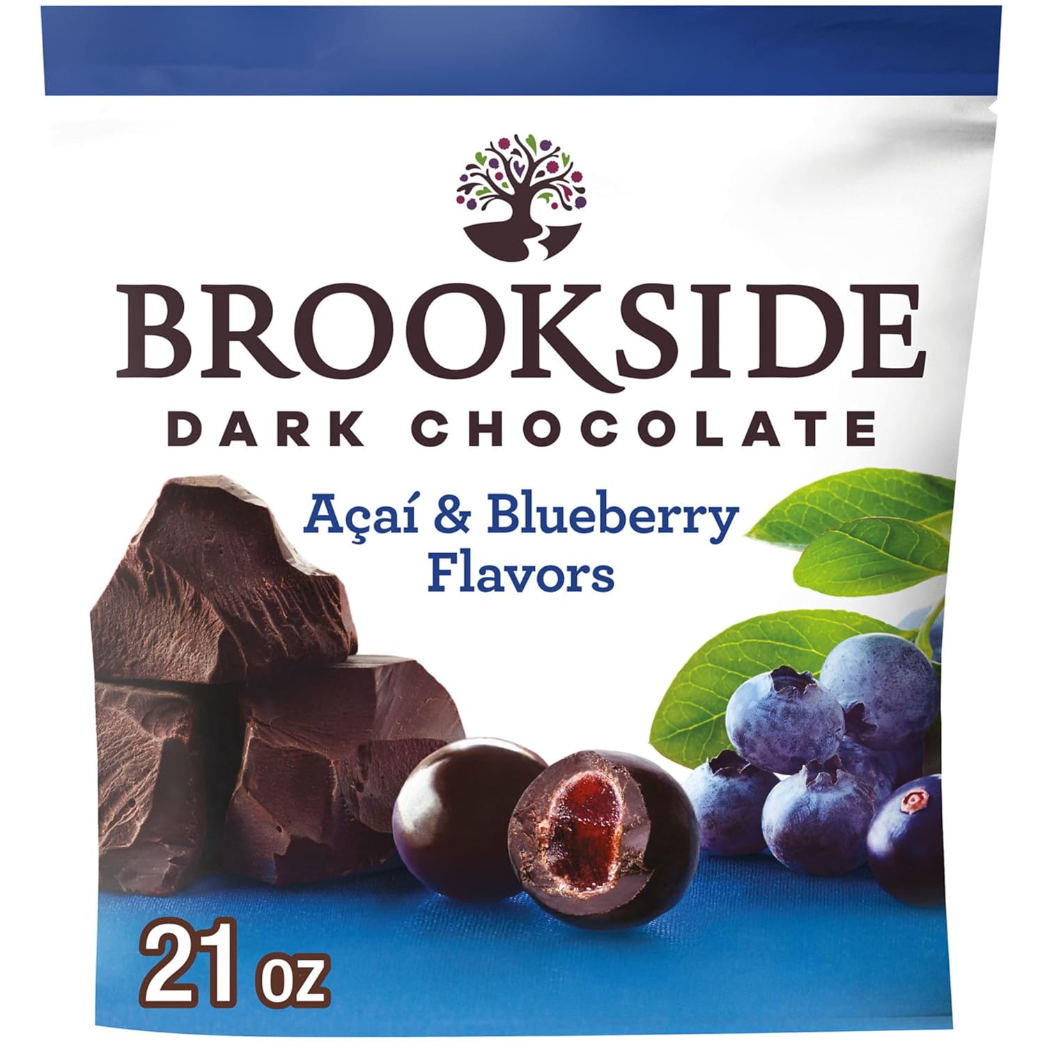 BROOKSIDE Dark Chocolate Acai & Blueberry Flavors Bag, 21 oz