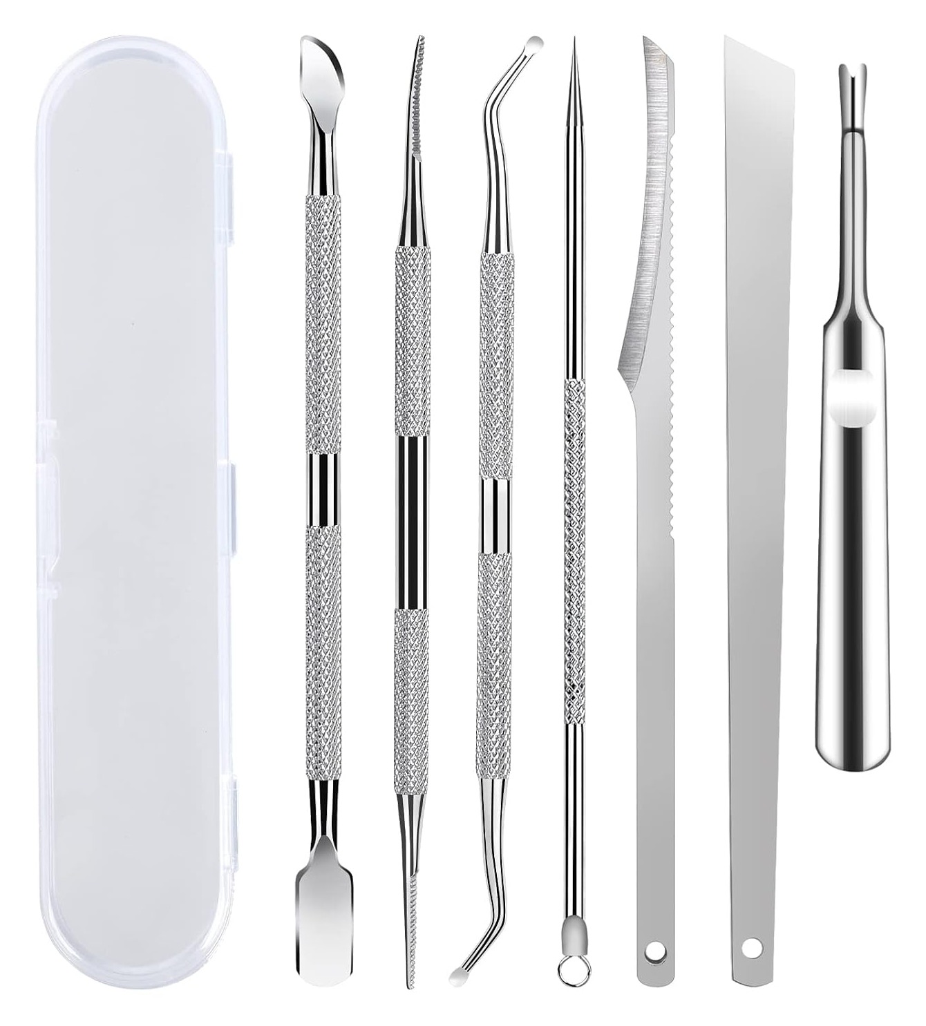 7-Pack Ingrown Toenail Tool Kit - File, Lifters, Surgical Safe Pedicure Tools for Nail Treatment & Pain Relief