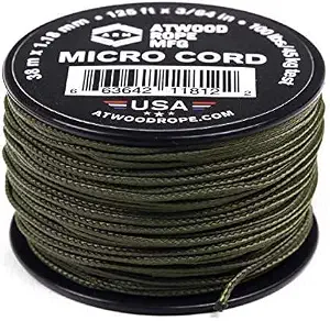 Atwood Rope MFG Micro Utility Cord Reusable Spool | Tactical Nylon/Polyester Fishing Gear, Jewelry Making, Camping Accessories