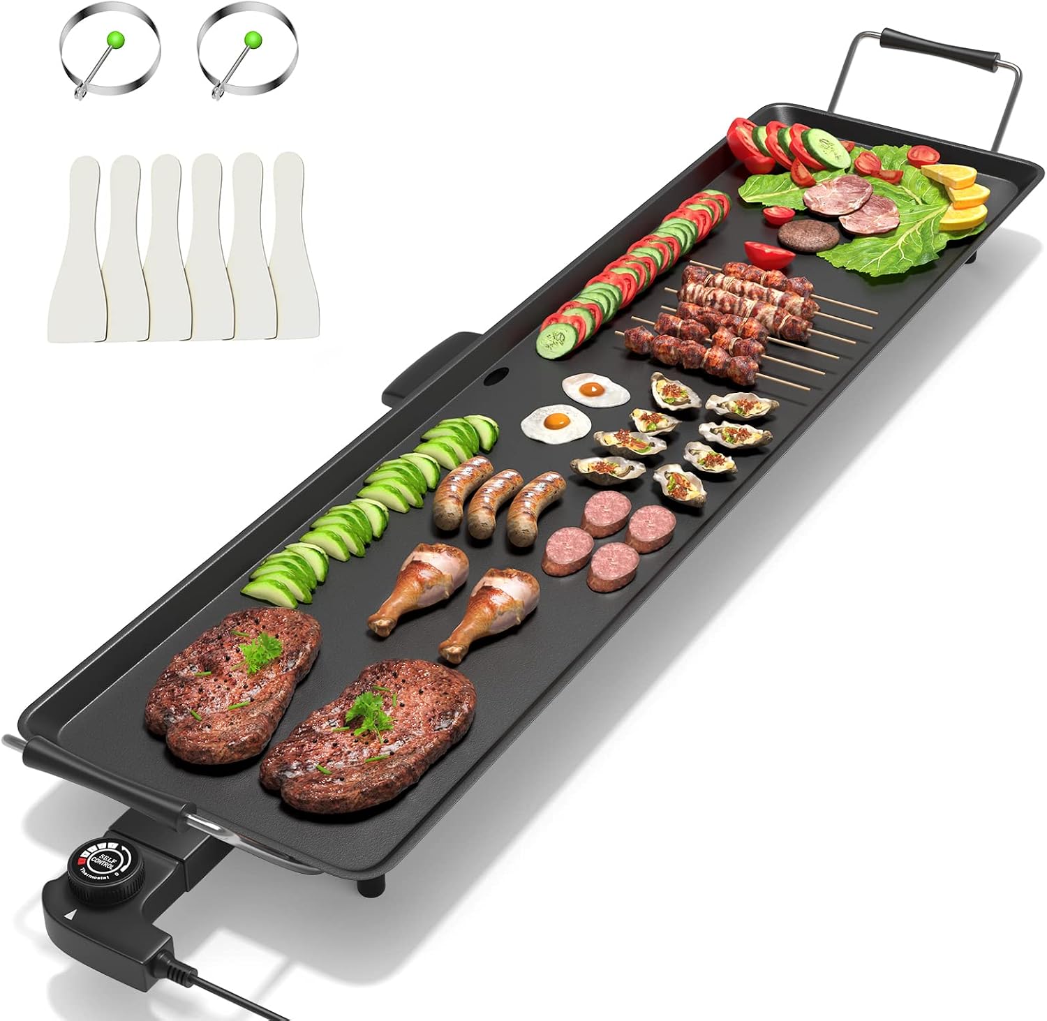 COSTWAY 35" Large Electric Griddle, Nonstick Teppanyaki Grill product thumbnail
