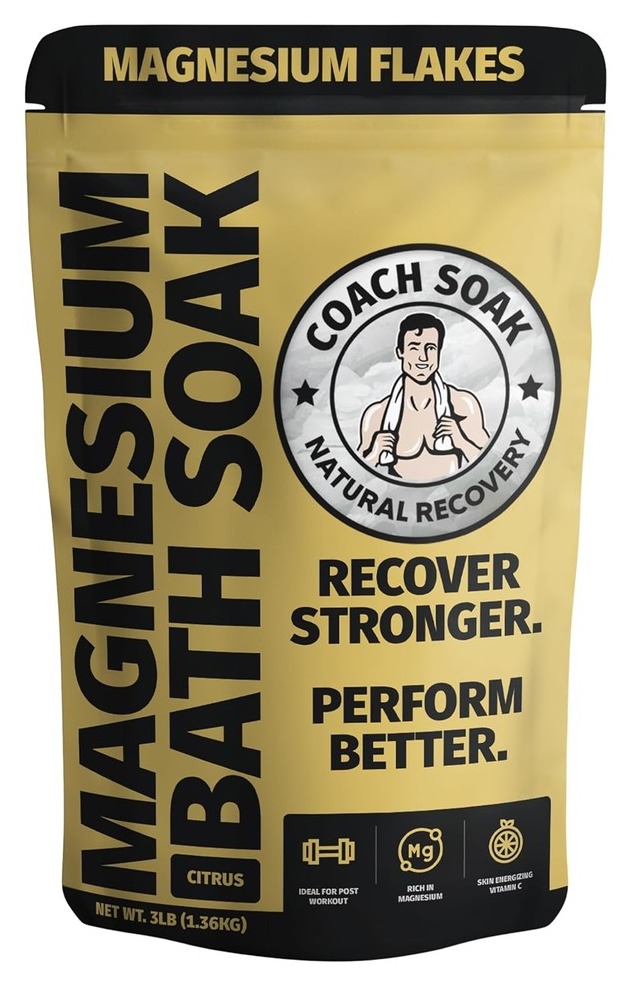 Coach Soak Magnesium Bath Soak - 3 lb, Energizing Citrus Bath Salts