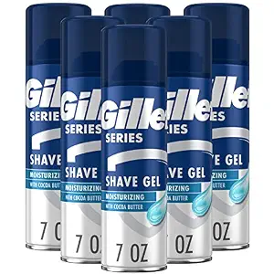 Gillette Series 3X Moisturizing Shave Gel, 7 Ounce (Pack of 6)