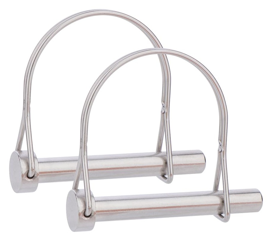 2 Pcs Safety Coupler Pin 3/8" x 2-3/4"(9.5mm x 70mm), 316 Stainless Steel Heavy Duty Shaft Locking Pins
