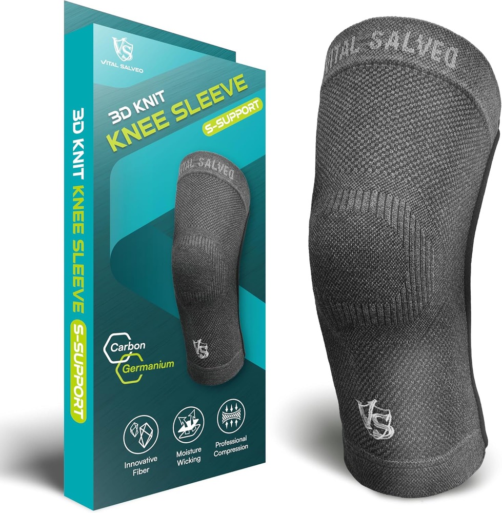 Vital Salveo - S-Support Compression Knee Sleeve (1PC) - Dark Grey / XXL