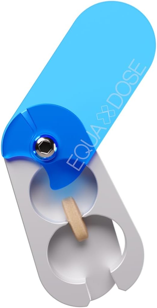 EQUADOSE Pill Splitter with Premium and Durable Aluminum Blades, Blue
