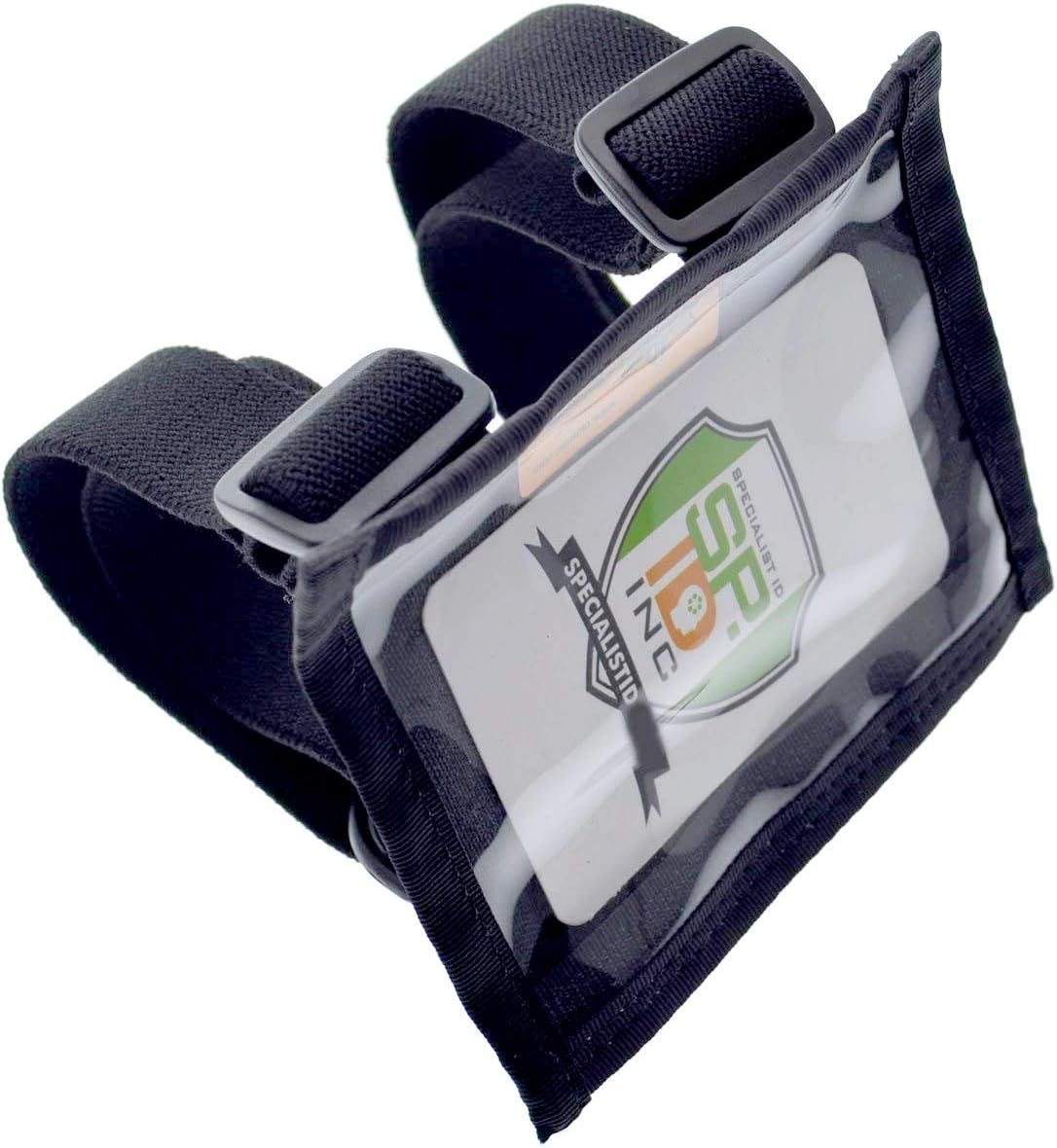 Specialist ID Ultimate Military Armband ID Badge Holder - Heavy Duty Nylon I.D Card Holder with Two Adjustable Elastic Bands - Made in The USA