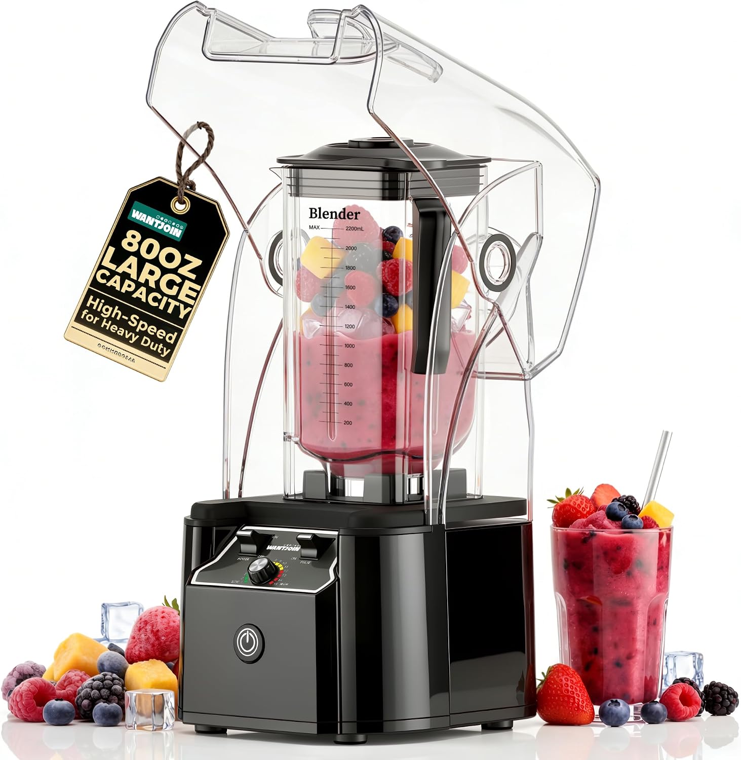 WantJoin Professional Commercial Blender with Shield product thumbnail
