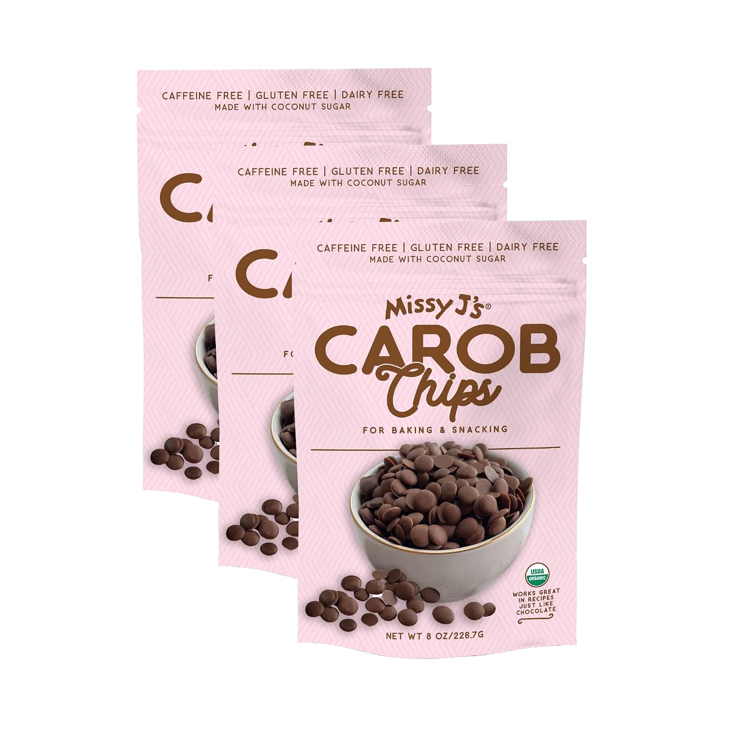 Missy J's Organic Carob Chips, 3 Pack product thumbnail