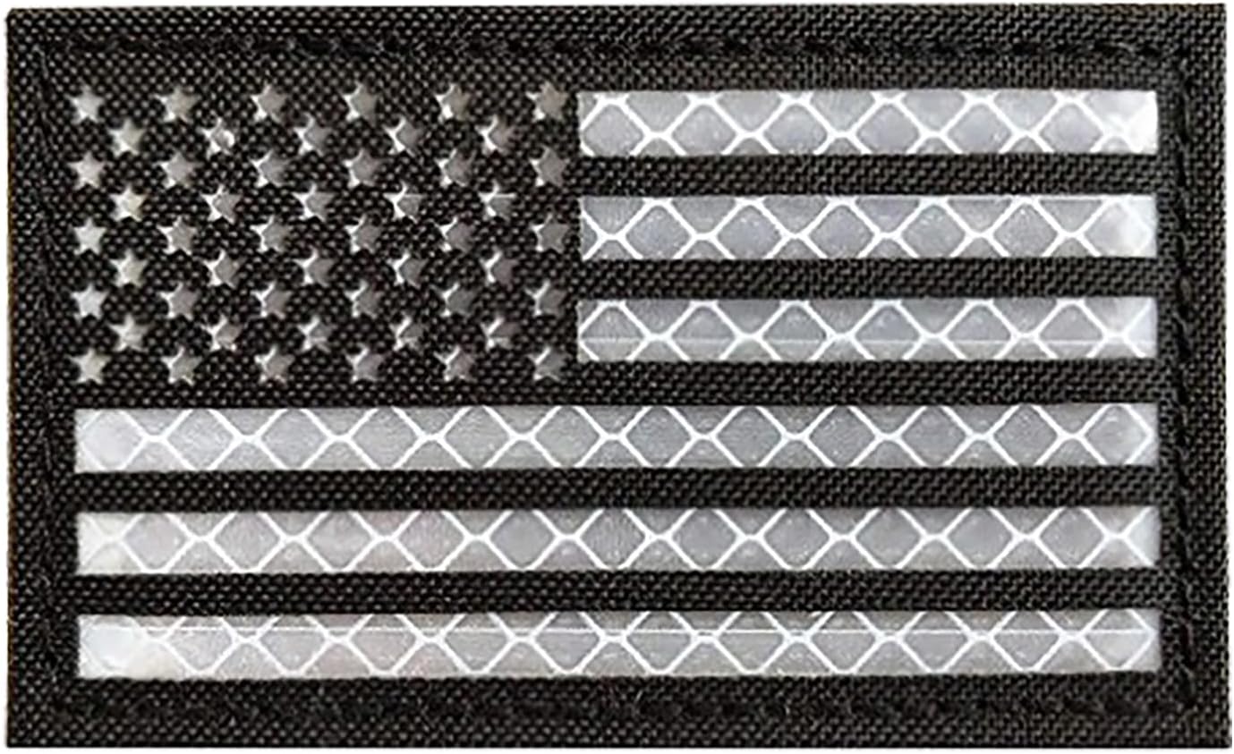 American Flag Patch Reflective Morale Patch Hook and Loop