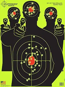 Splatterburst Triple-Silhouette Targets, 18 x 24 Inches, 50-Pack product photograph