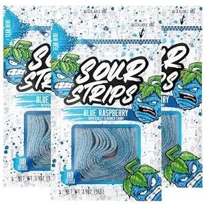 Sour Strips Sour Candy Belts, Blue Raspberry product thumbnail