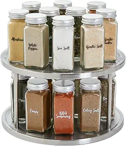 Juvale 2-Tier Lazy Susan Spice Rack Organizer for Cabinet product thumbnail