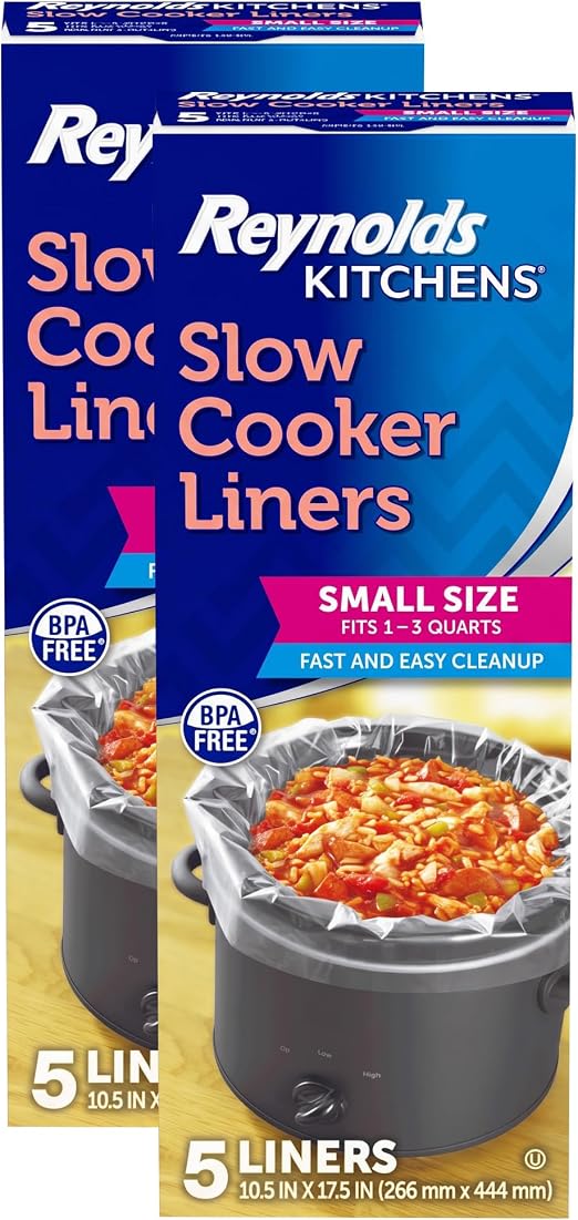 Reynolds Kitchens Slow Cooker Liners, Small (1-3 Quarts), 5 Count (Pack of 2)