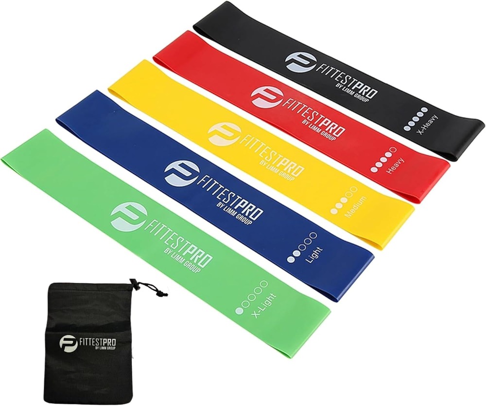 Fittest Pro by Limm Resistance Bands for Legs and Butt, Fabric Exercise Loop Bands Yoga, Pilates, Rehab, Fitness and Home Workout, Strength Bands for Booty