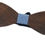 Thumbnail: Men "Blue Linen T-Strip" Wooden Bowtie