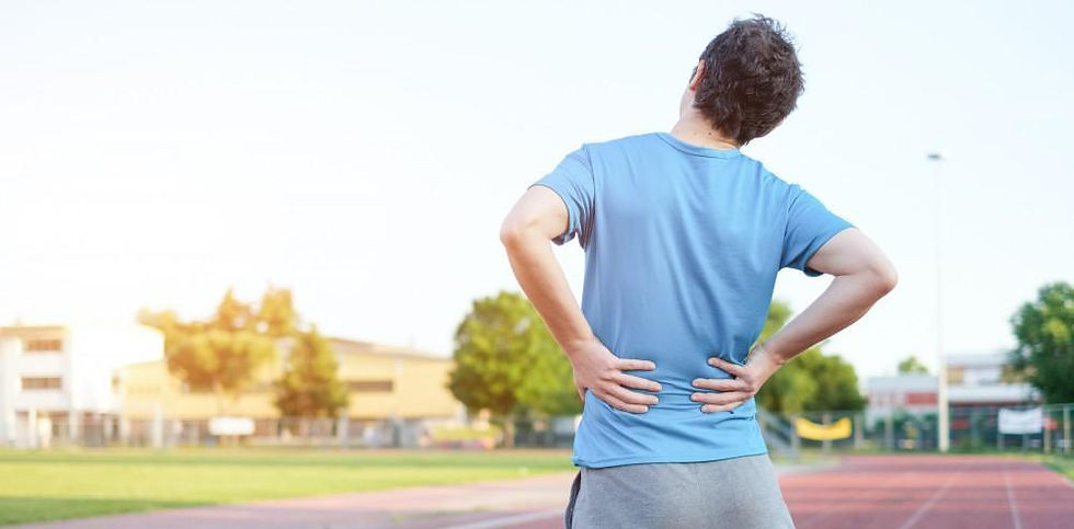 Man with lower back pain