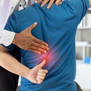 Spine doctor checkup for back pain