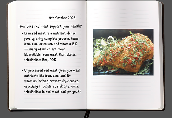 Journal book with health related information