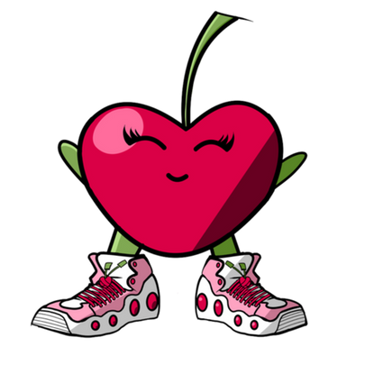 Kerry Cherri laughing cherry mascot