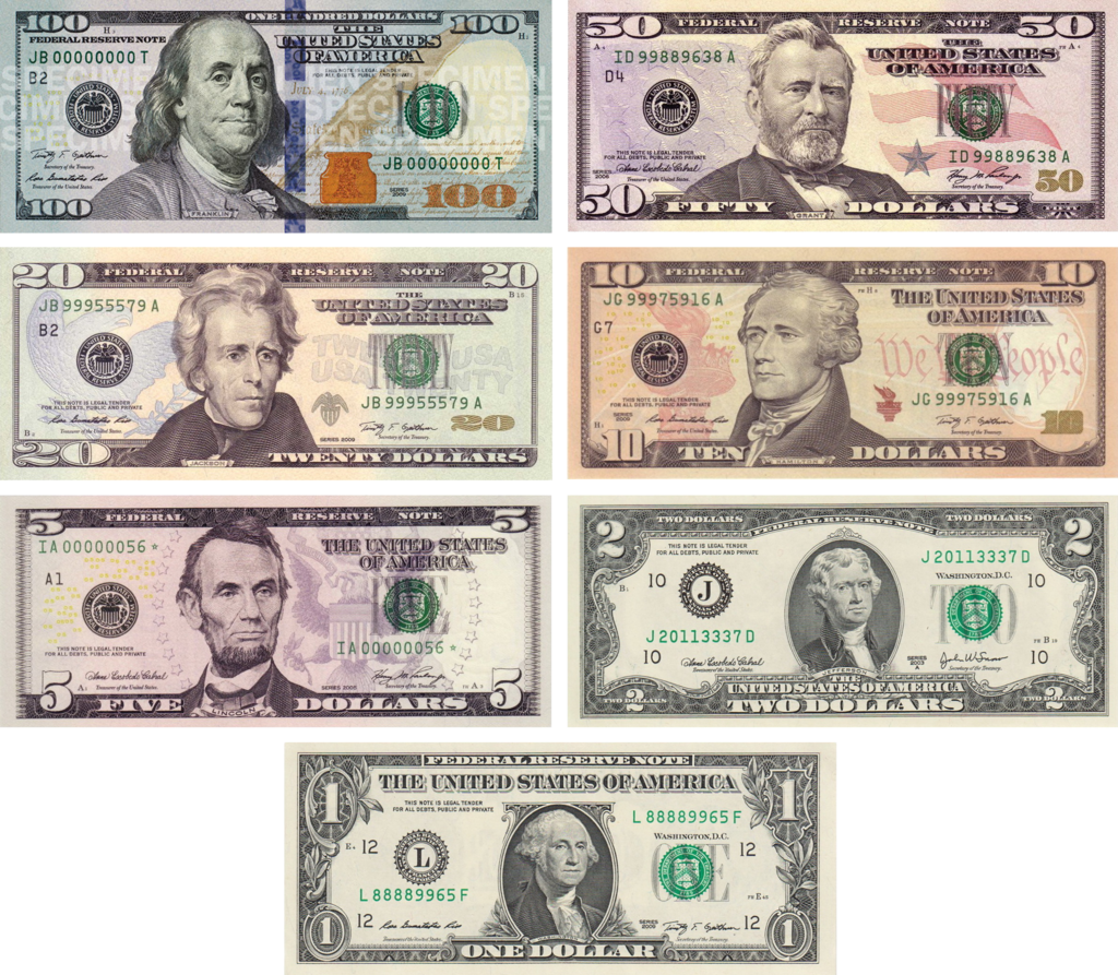 Currency of the USA - USD / $