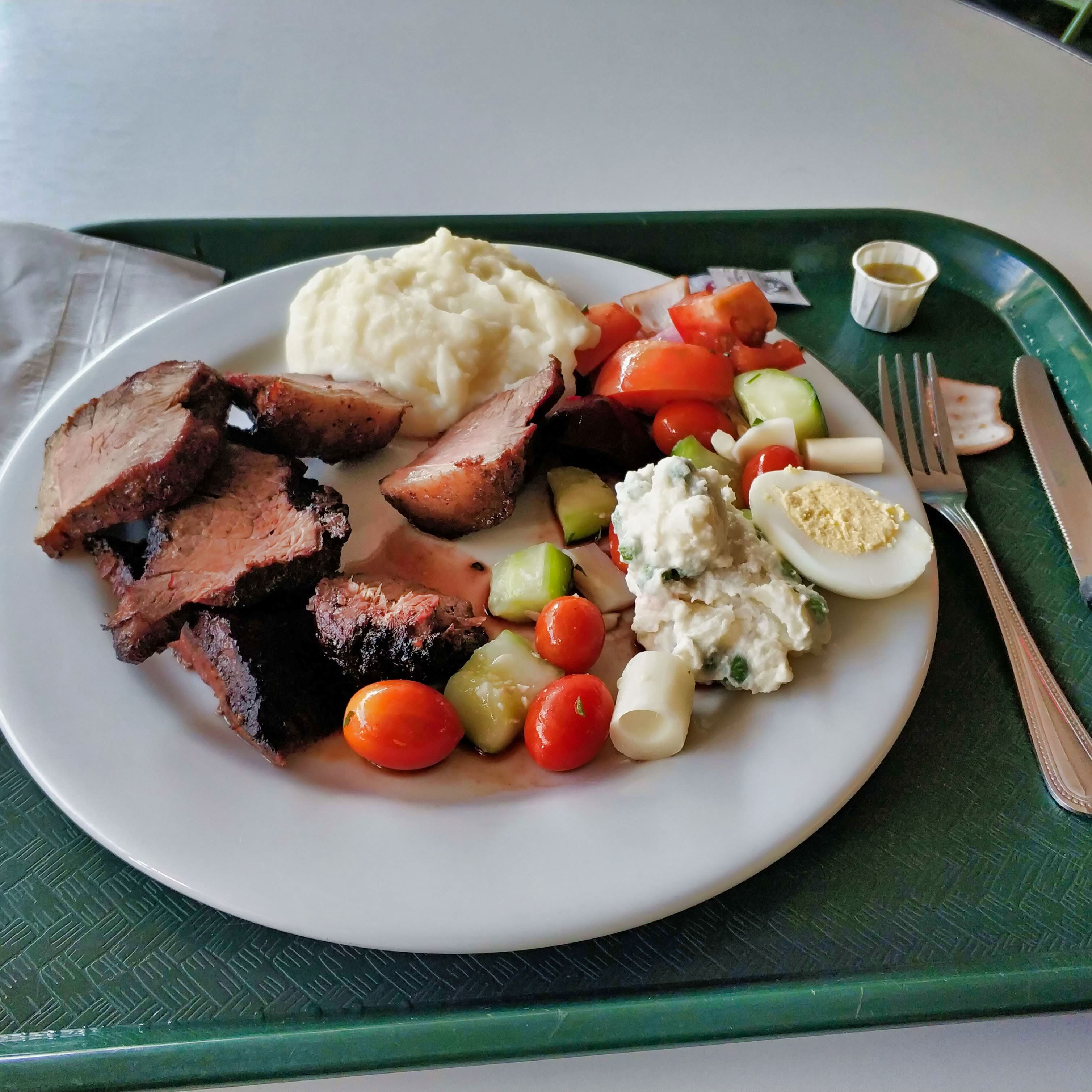 Boaz Albert's lunch in Old Farmers Market Los Angeles
