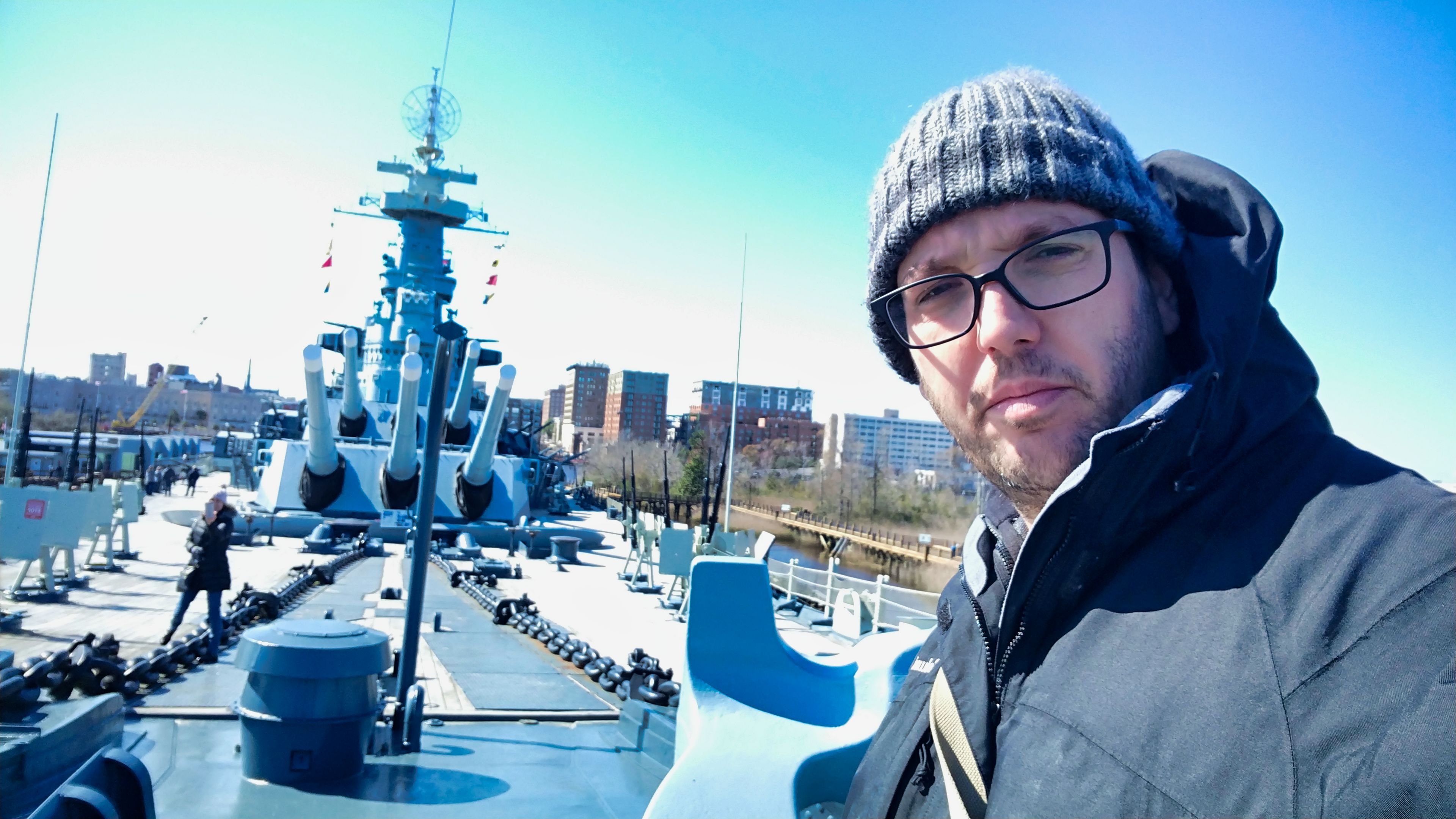 Boaz Albert on Battleship North Carolina