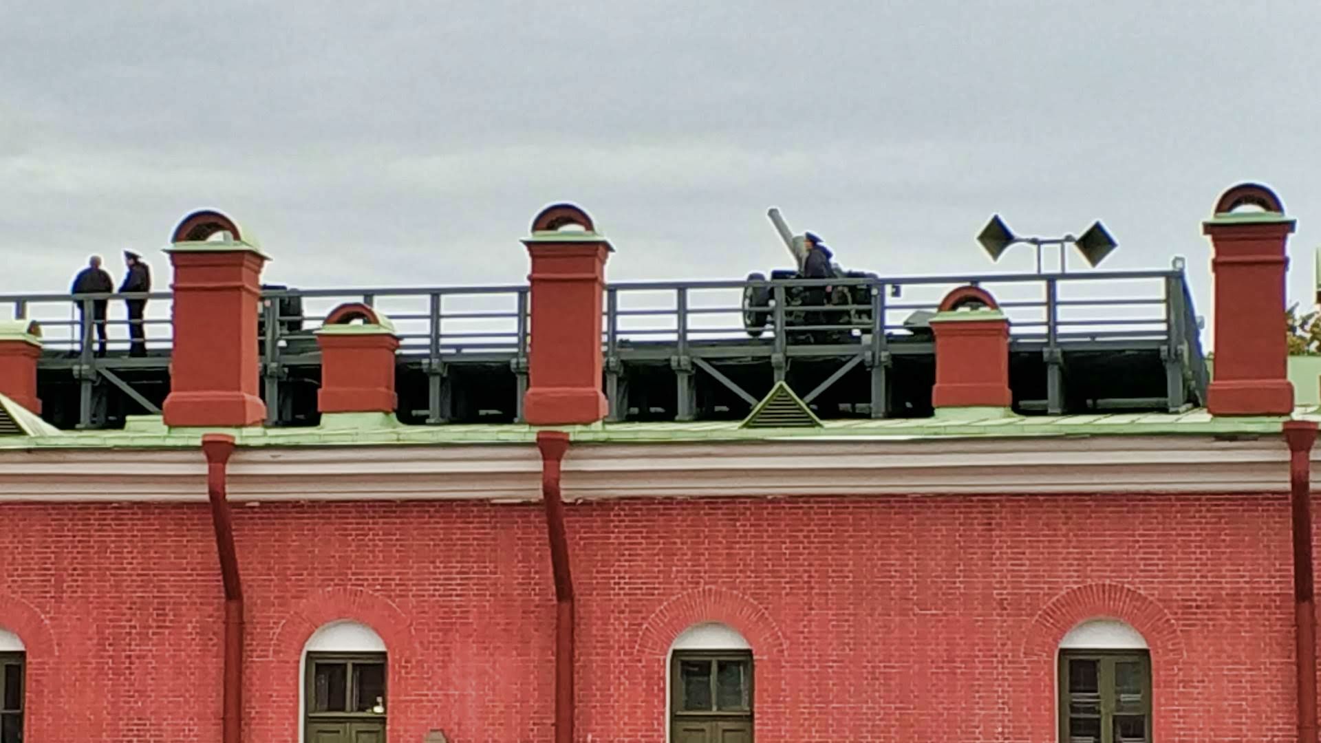 Canon Fire from Peter and Paul Fortress Wall