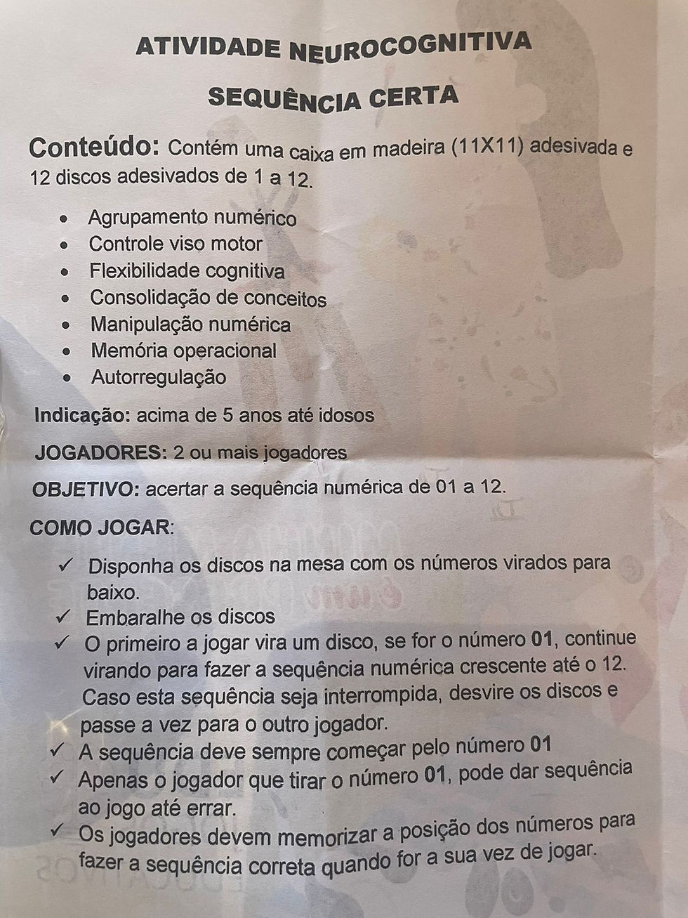 Miniatura: Sequência certa "Minha mente é um presente"