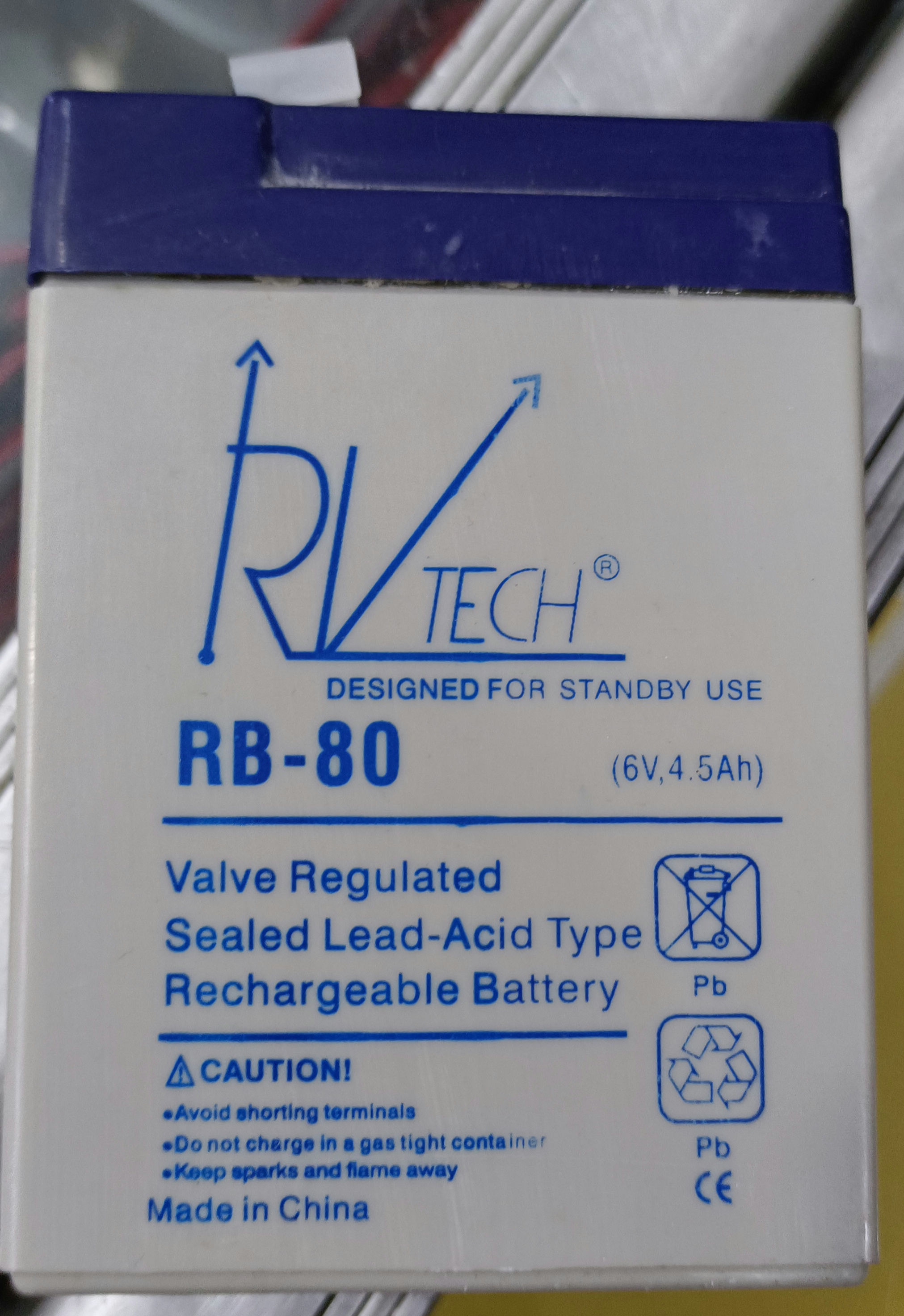 Baterei ups 6V 4.5a rvtech rb80
