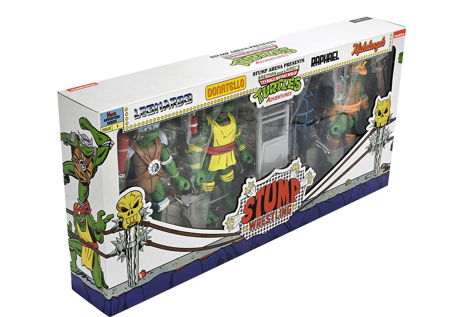 Thumbnail: Teenage Mutant Ninja Turtles (Archie Comics) - Stump Wresting Turtles 4 Pack Act