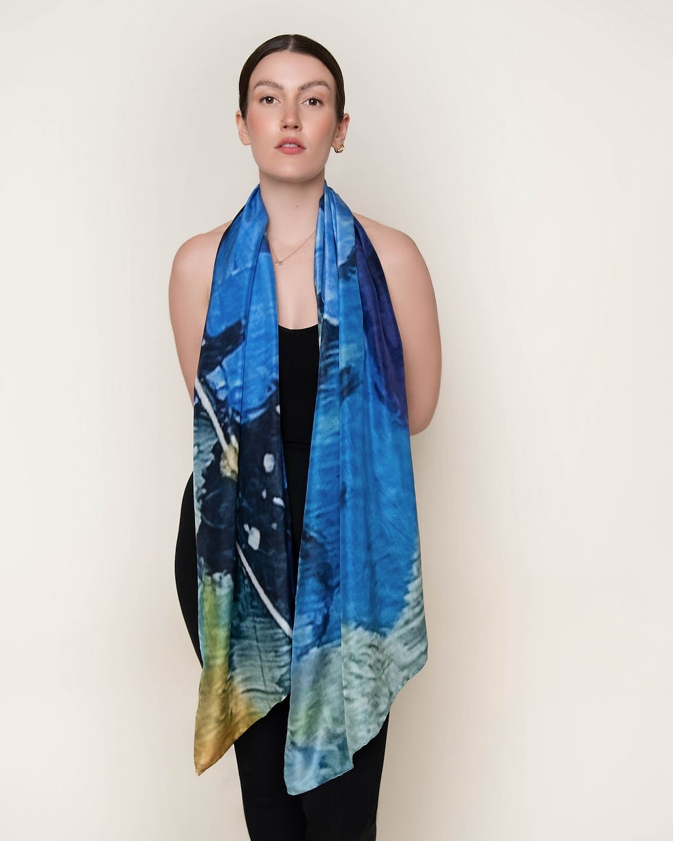 Thumbnail: "FORGET-ME-NOT" SILK WRAP