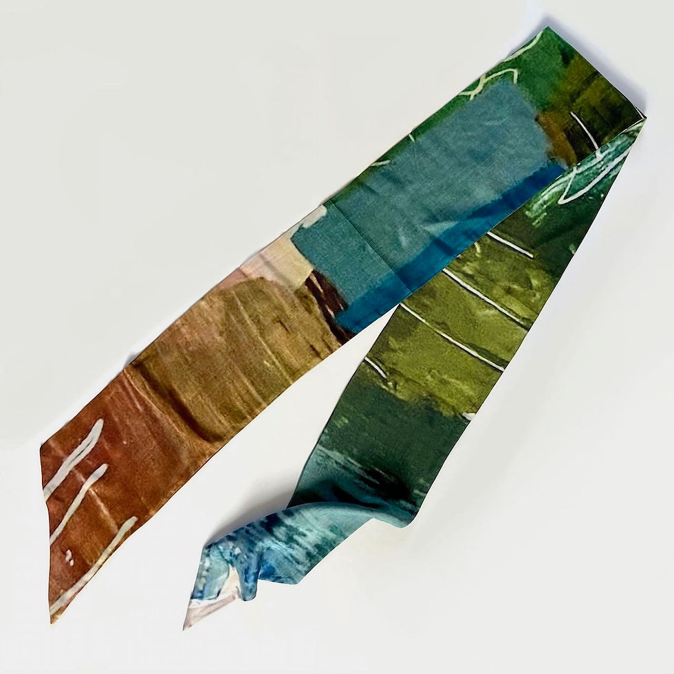 Thumbnail: “TAPESTRY” DOUBLE-SIDED LONG SILK SCARF