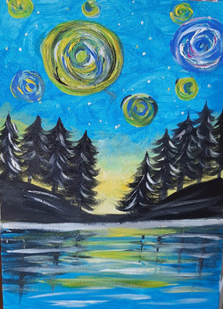 Starry Night in a Forest