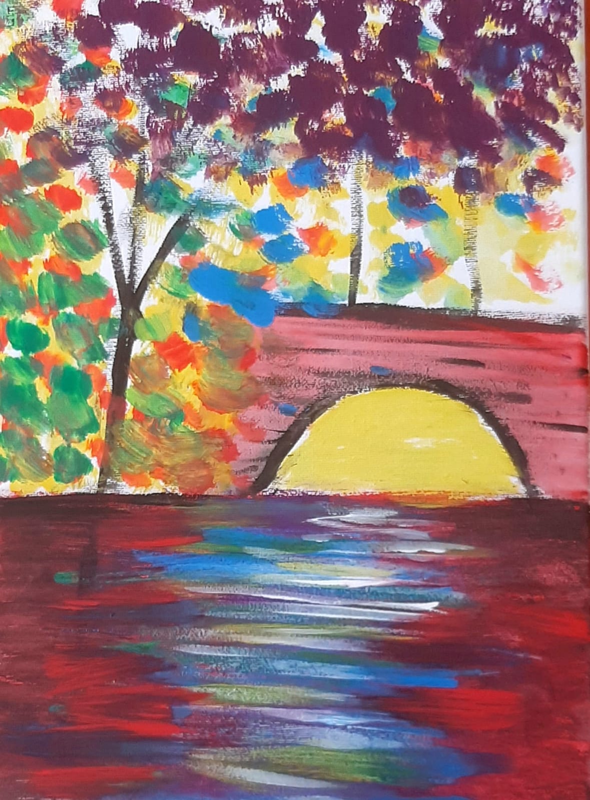 Bridge over Colorful Water