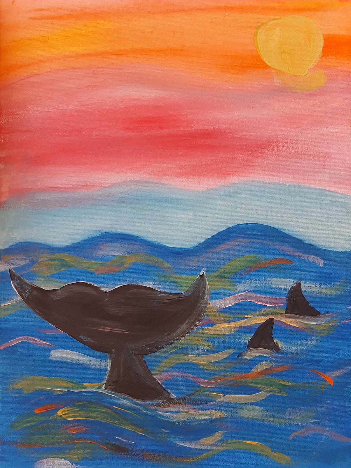 Whales at Sunset