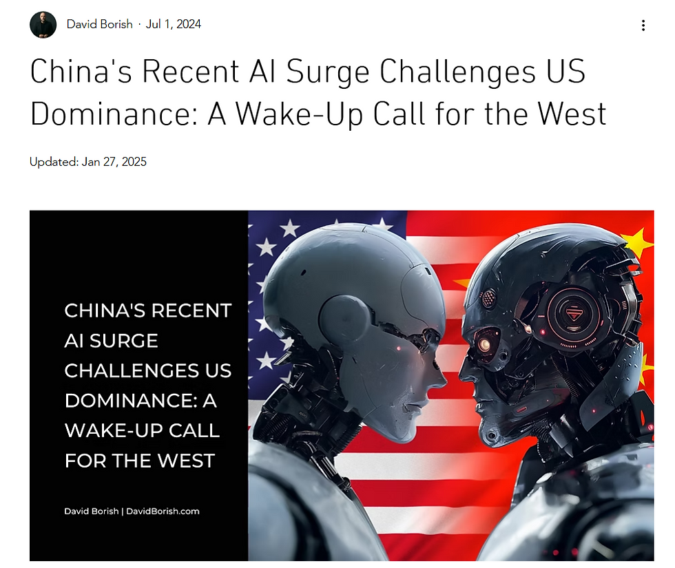 China's Recent AI Surge Challenges US Dominance: A Wake-Up Call for the West