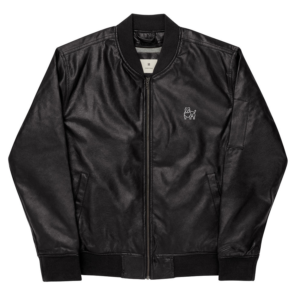 Bully Market Leather Bomber Jacket
