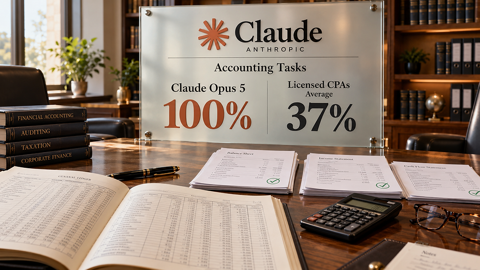 Claude Opus 5 Scored 100 Percent on Accounting Tasks Where Licensed CPAs Averaged 37 Percent