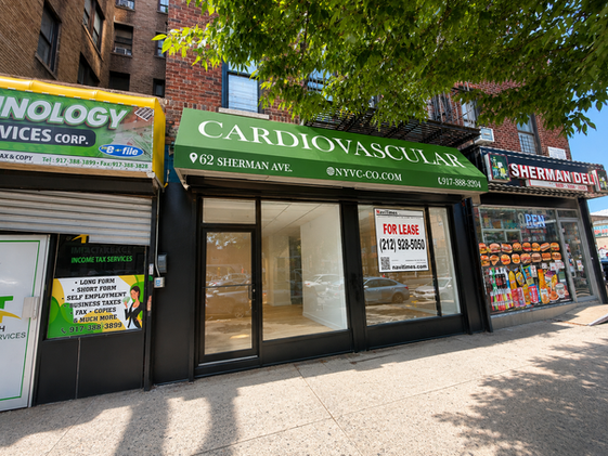 62 Sherman Ave. Inwood Retail Space For Lease. Northern Manhattan.
