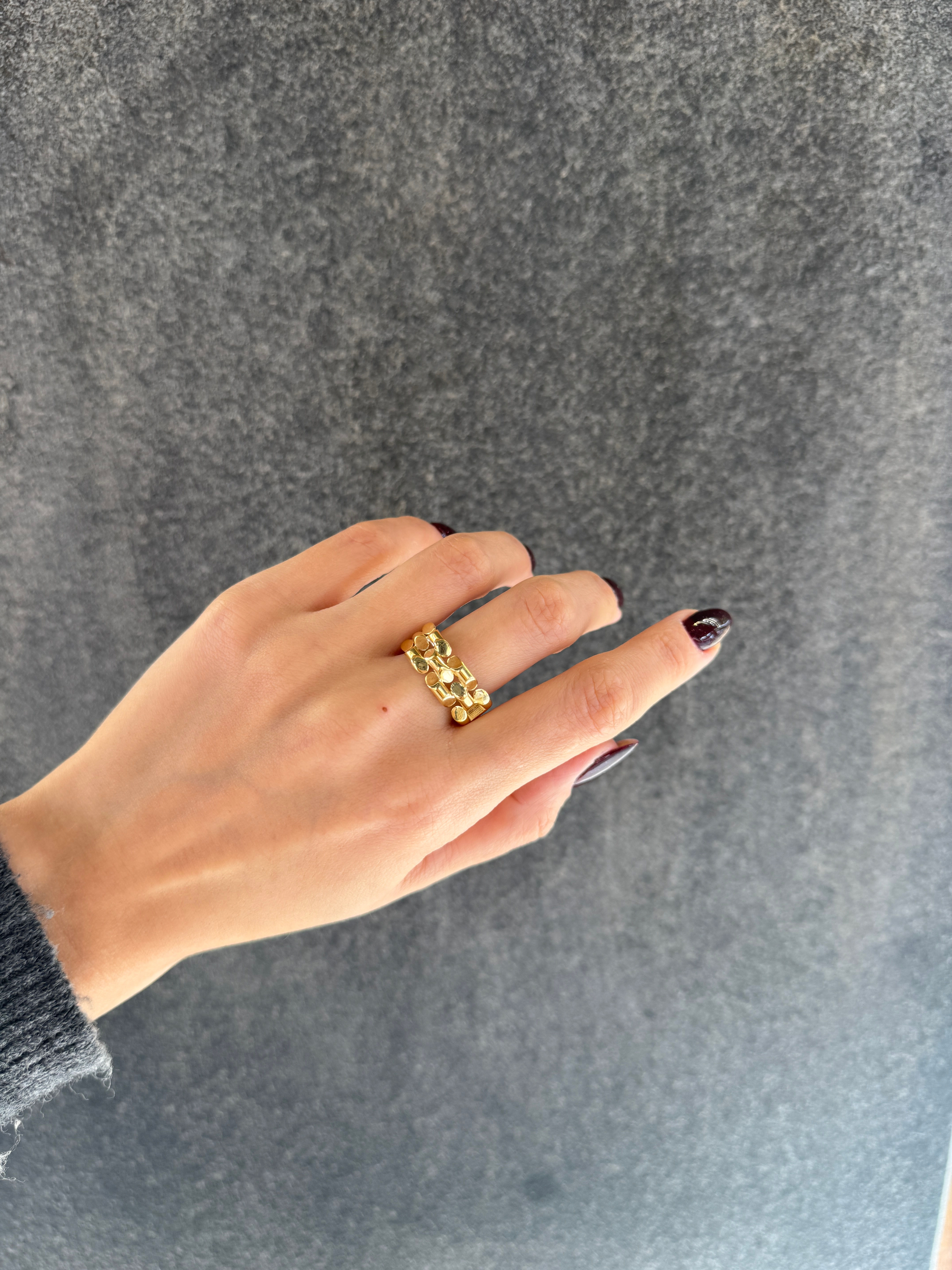 Kalın Pipe Zincir Yüzük