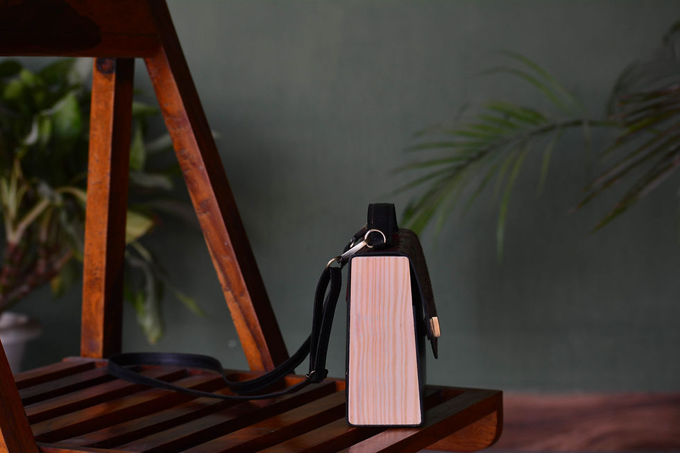 Thumbnail: Rose wooden box sling |  woman hand bags