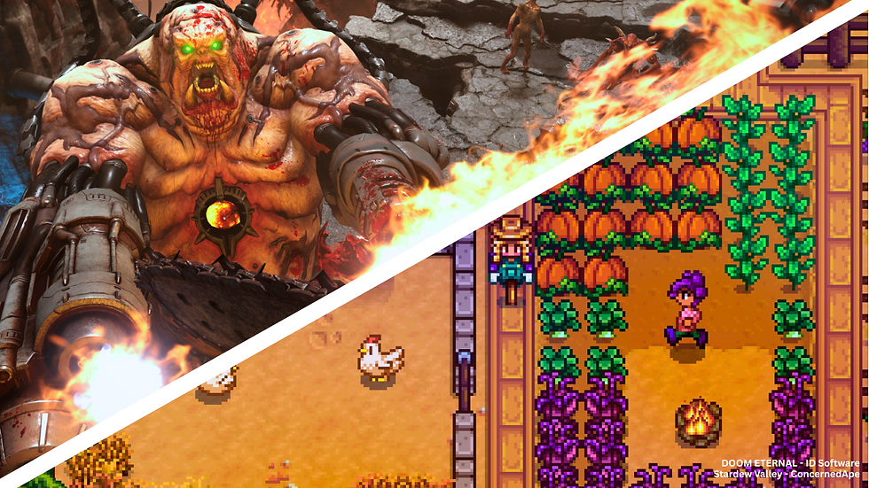 ID Software 'Doom Eternal'  |  Concerned Ape 'Stardew Valley'