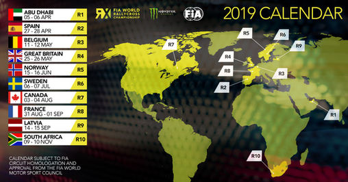 FIA WORLD RALLYCROSS CHAMPIONSHIP ANNOUNCES REVISED 2019 CALENDAR