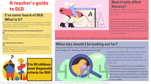 A teacher's guide to DLD page