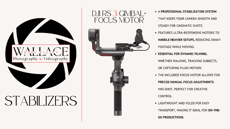 Photography and videography equipment