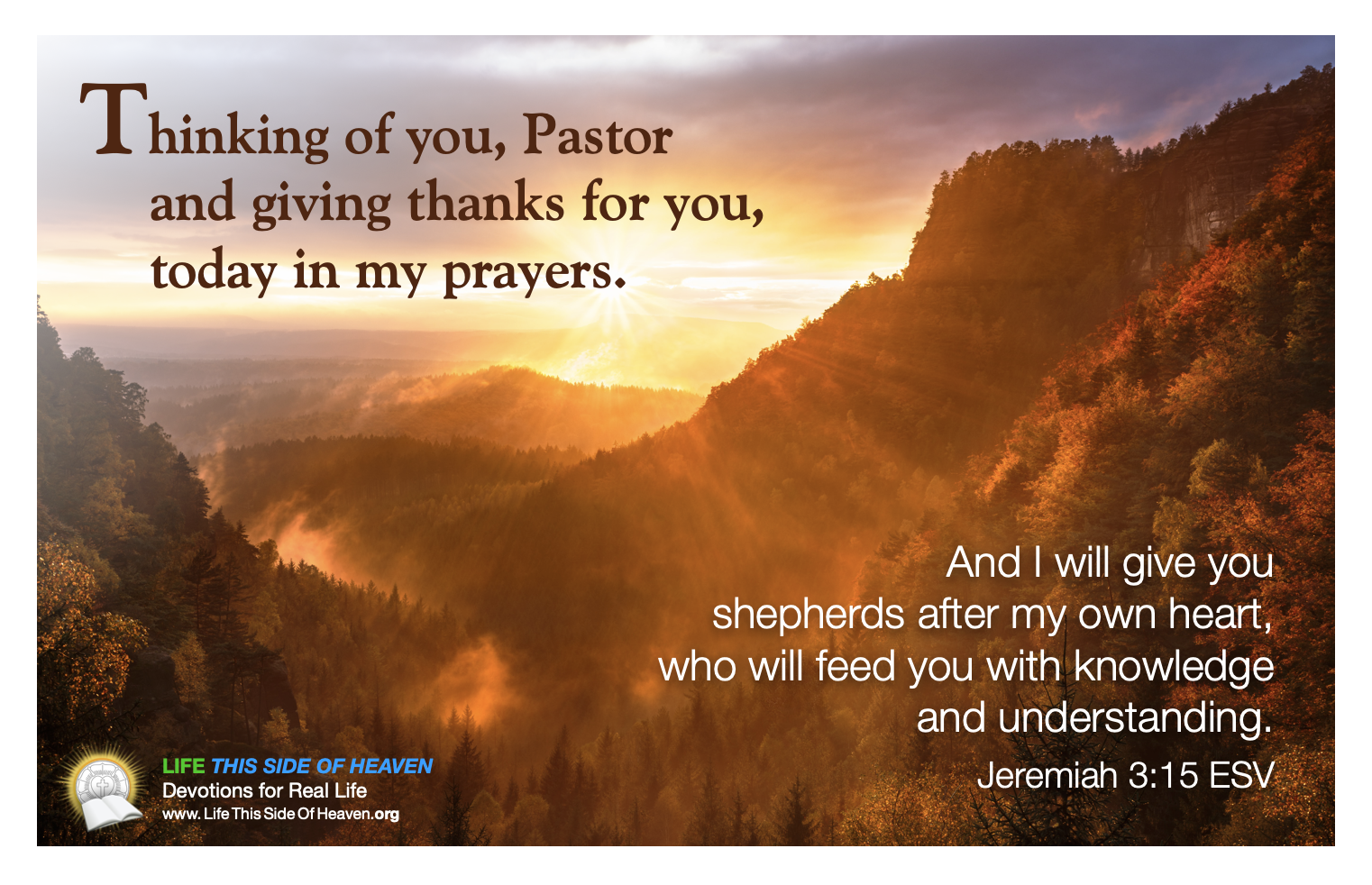Pastor Appreciation E-Card 1